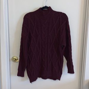 Express Maroon Turtle Neck Sweater